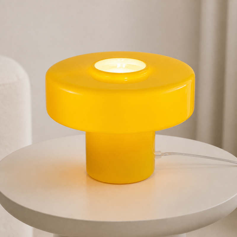 Aetheris Modern Colorful Glass Mushroom Table Lamp