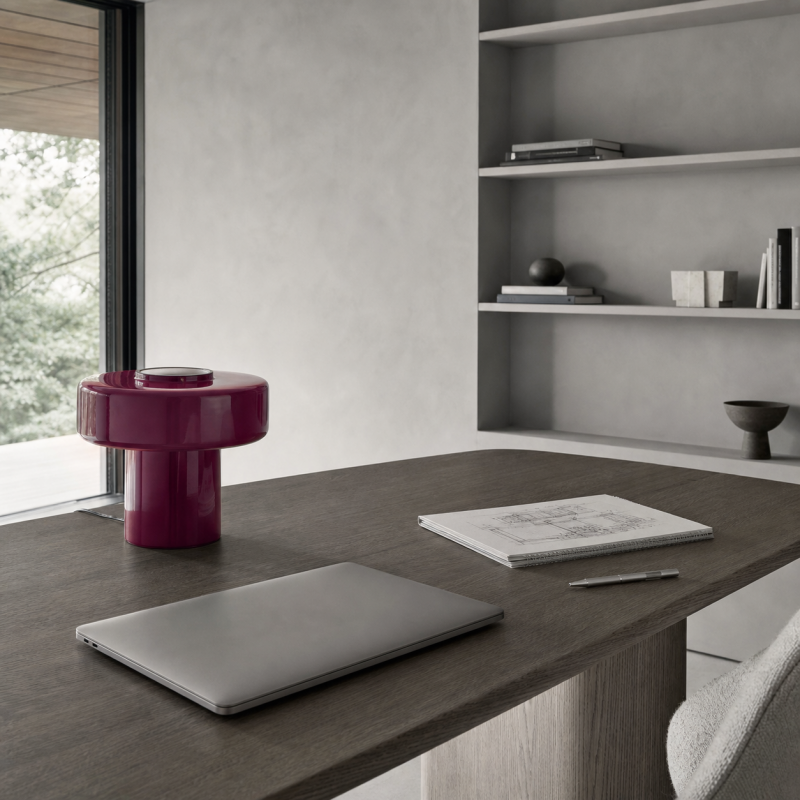 Aetheris Modern Colorful Glass Mushroom Table Lamp