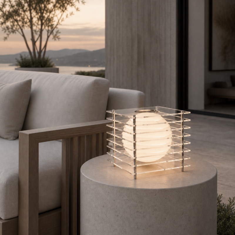 Astralys Wabi-Sabi Acrylic Thousand Layer Moon LED Lamp