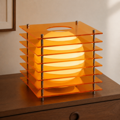 Astralys Wabi-Sabi Acrylic Thousand Layer Moon LED Lamp
