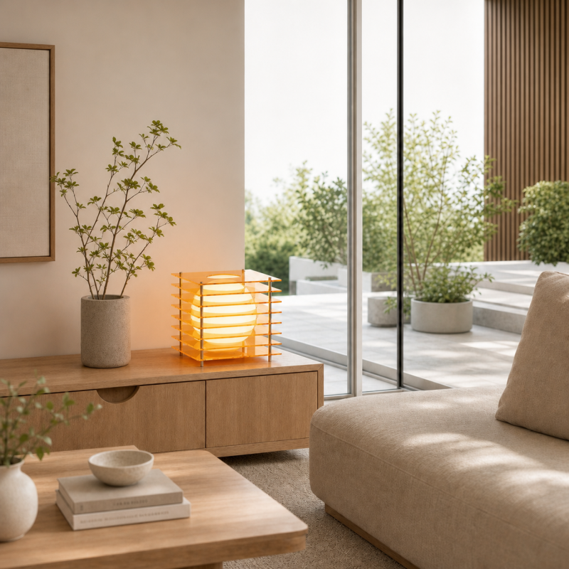 Astralys Wabi-Sabi Acrylic Thousand Layer Moon LED Lamp