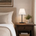 Jovita Contemporary Cone White Linen Table Lamp