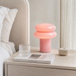 Nymeros Scandinavian Glass Mushroom Table Lamp