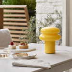 Nymeros Scandinavian Glass Mushroom Table Lamp