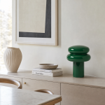 Nymeros Scandinavian Glass Mushroom Table Lamp