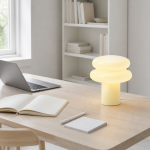 Nymeros Scandinavian Glass Mushroom Table Lamp