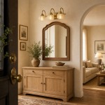 Julian Farmhouse Brass Texture Transparent Glass Sconces