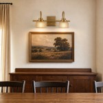 Julian Farmhouse Brass Texture Transparent Glass Sconces