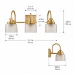 Julian Farmhouse Brass Texture Transparent Glass Sconces