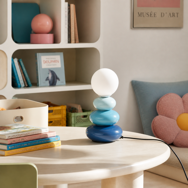 Paloma Small Ceramic USB LED Art Deco Table Lamp