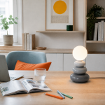 Paloma Small Ceramic USB LED Art Deco Table Lamp