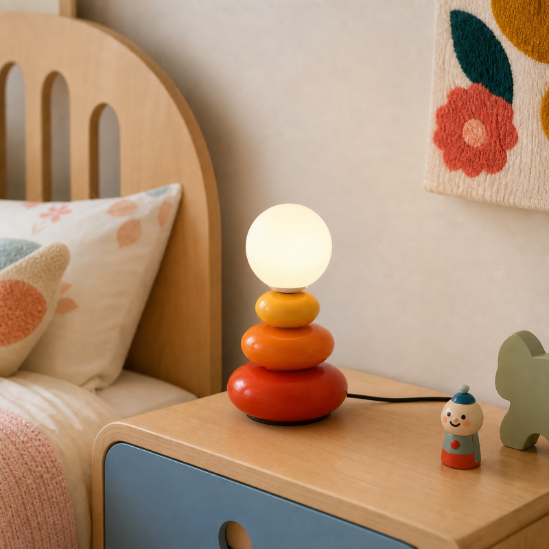 Paloma Small Ceramic USB LED Art Deco Table Lamp