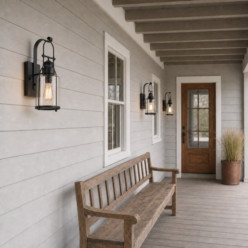 Bureau Industrial Antique Iron Glass Jar Wall Sconce