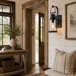 Bureau Industrial Antique Iron Glass Jar Wall Sconce
