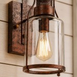 Bureau Industrial Antique Iron Glass Jar Wall Sconce