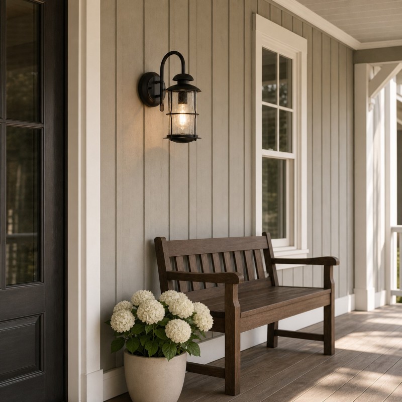 Camille Modern Industrial Outdoor Cage Glass Wall  Sconce