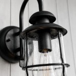 Camille Modern Industrial Outdoor Cage Glass Wall  Sconce
