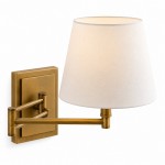 Lutyens Wabi-sabi Iron Swing Arm Fabric Wall Light