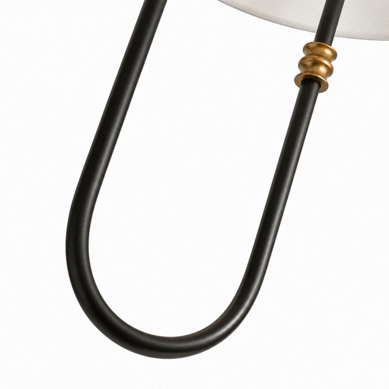 Wren Retro White Fabric Swan Neck Sconce