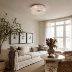 Sylan Farmhouse Round Ribbed Glass Flush Mount Ceiling Light