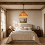 Nolan Farmhouse Vintage Floral Pleated Fabric Cone Pendant Light