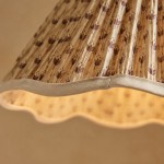 Nolan Farmhouse Vintage Floral Pleated Fabric Cone Pendant Light