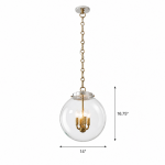 Oona Farmhouse Gold Glass Globe Pendant Light