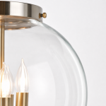 Oona Farmhouse Gold Glass Globe Pendant Light