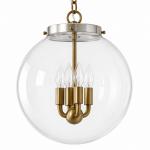 Oona Farmhouse Gold Glass Globe Pendant Light