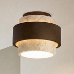 Caspar Minimalist Travertine Retro Ceiling Light