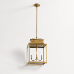 Marcellus Classic Metal Clear Glass Outdoor Lantern Pendant Light