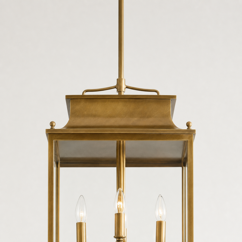 Marcellus Classic Metal Clear Glass Outdoor Lantern Pendant Light