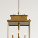 Marcellus Classic Metal Clear Glass Outdoor Lantern Pendant Light