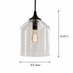 Declan Modern Bell Shaped Glass Pendant Light