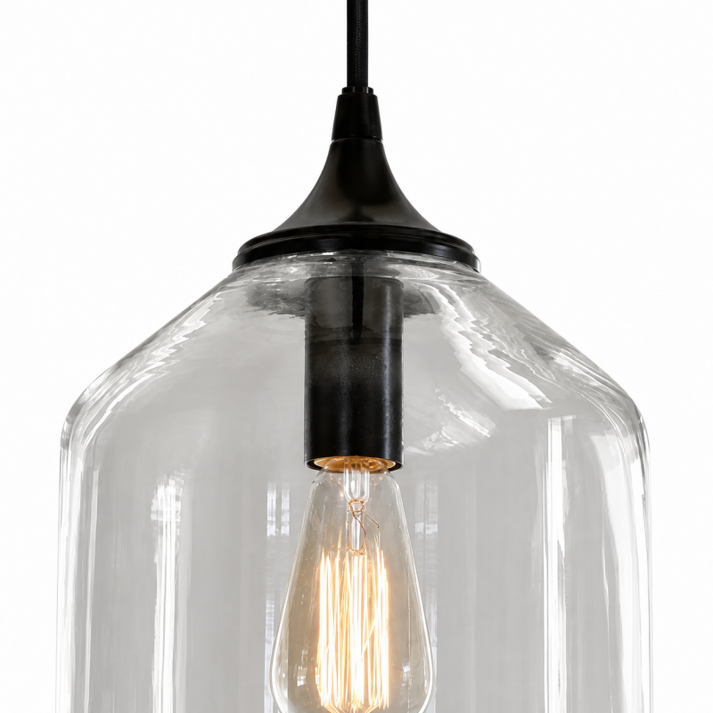 Declan Modern Bell Shaped Glass Pendant Light