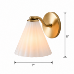 Jaxlynth Modern Rotatable Milk Glass Cone Sconce