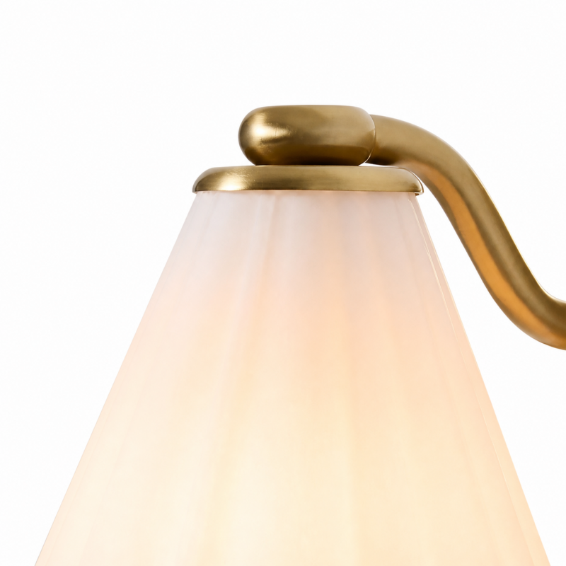 Jaxlynth Modern Rotatable Milk Glass Cone Sconce