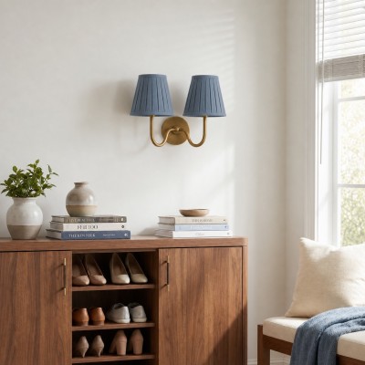 Cyrus Vintage Color Fabric Wall Sconce