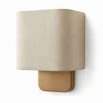 Ondine Modern Linen Fabric Shade Wall Sconce