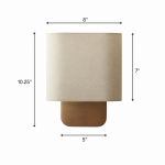 Ondine Modern Linen Fabric Shade Wall Sconce