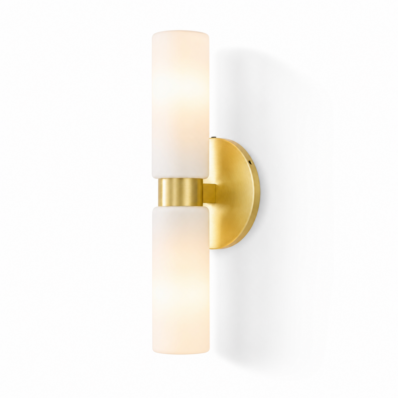 Sinclair Minimalist Glass Double Short Wall Light
