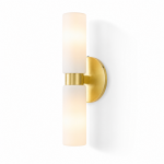 Sinclair Minimalist Glass Double Short Wall Light