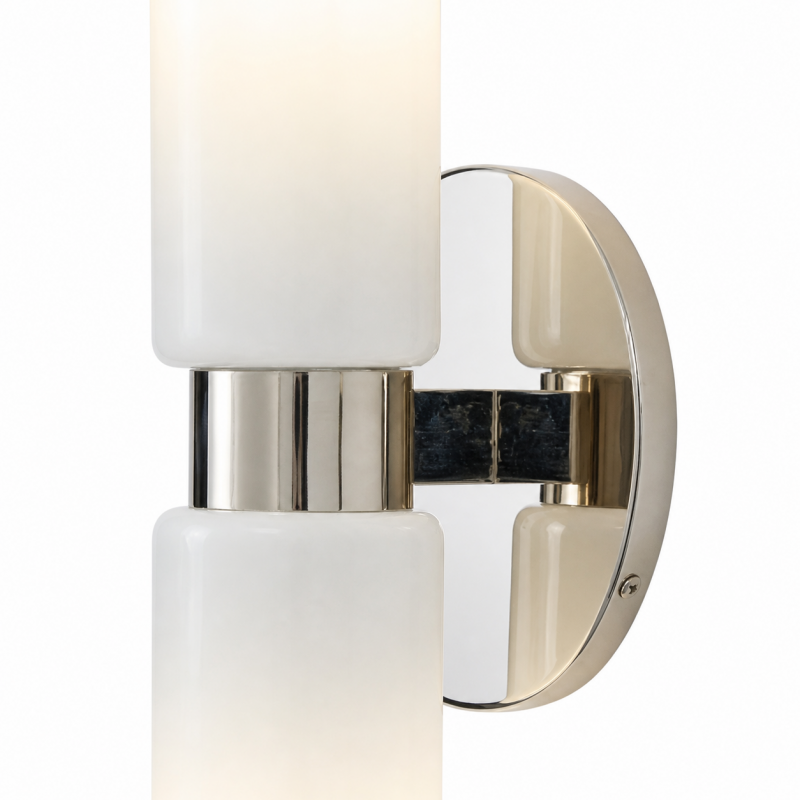 Sinclair Minimalist Glass Double Short Wall Light