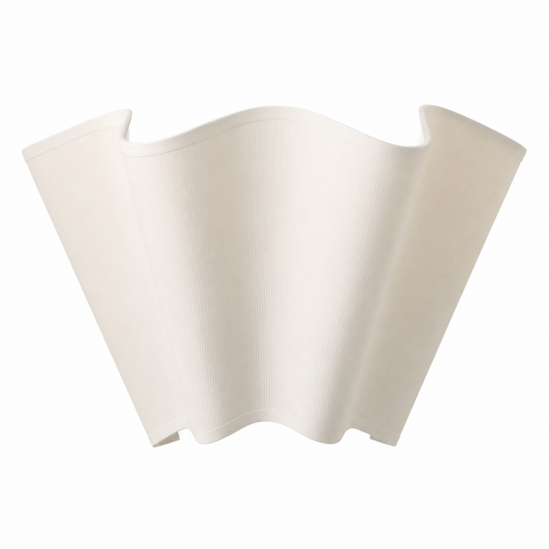 Charlotte Farmhouse Ivory Linen Scalloped Sconce