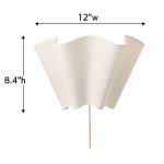 Charlotte Farmhouse Ivory Linen Scalloped Sconce