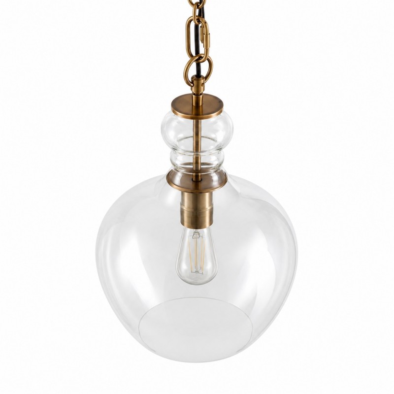 Yates Industrial Clear Glass Pendant Light