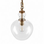 Yates Industrial Clear Glass Pendant Light