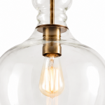 Yates Industrial Clear Glass Pendant Light