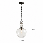 Yates Industrial Clear Glass Pendant Light