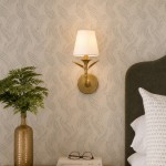 Huxley Rustic Antique Brass Botanical Forged Iron Sconce